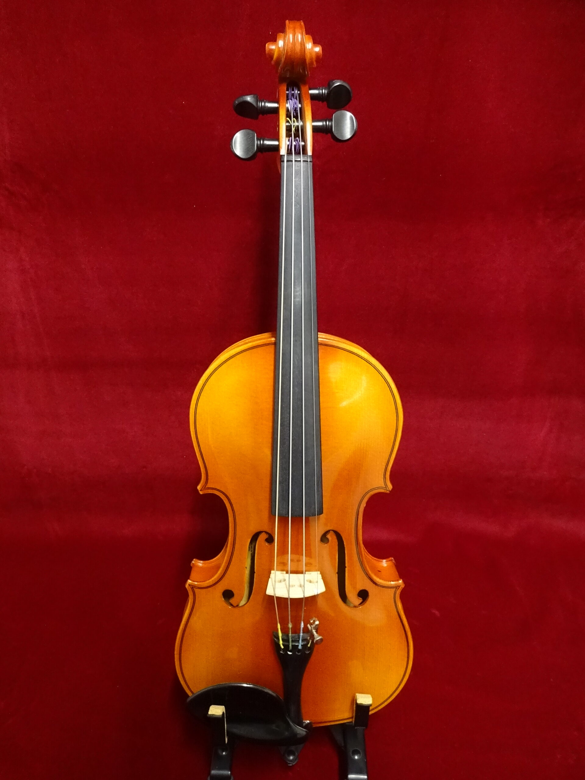 7.5万円の付属品付 工房製バイオリン 4/4 か黒 1ピース 