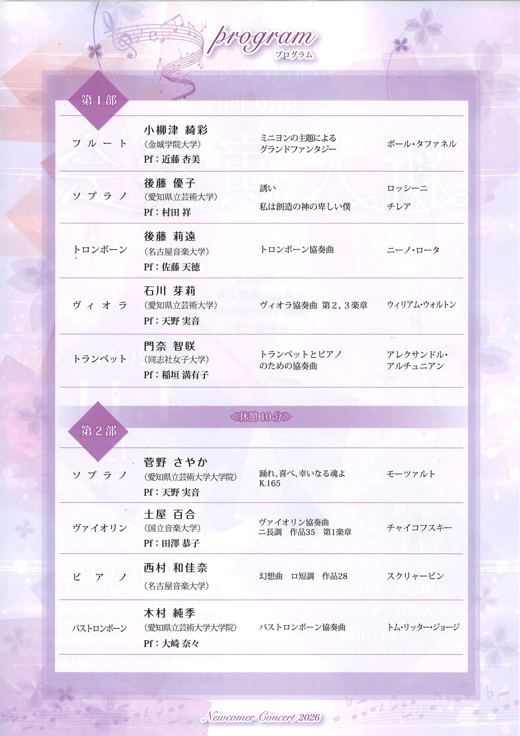 写真：豊橋音楽連盟　第6回新人演奏会